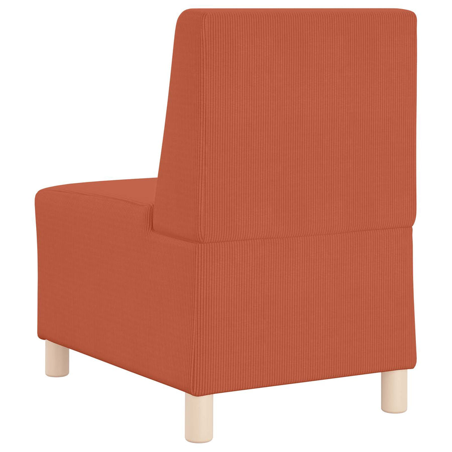 Modulaire Bankeenheid Armlos Oranje 55 X 74 X 82 Cm Katoen Stof Roodoranje