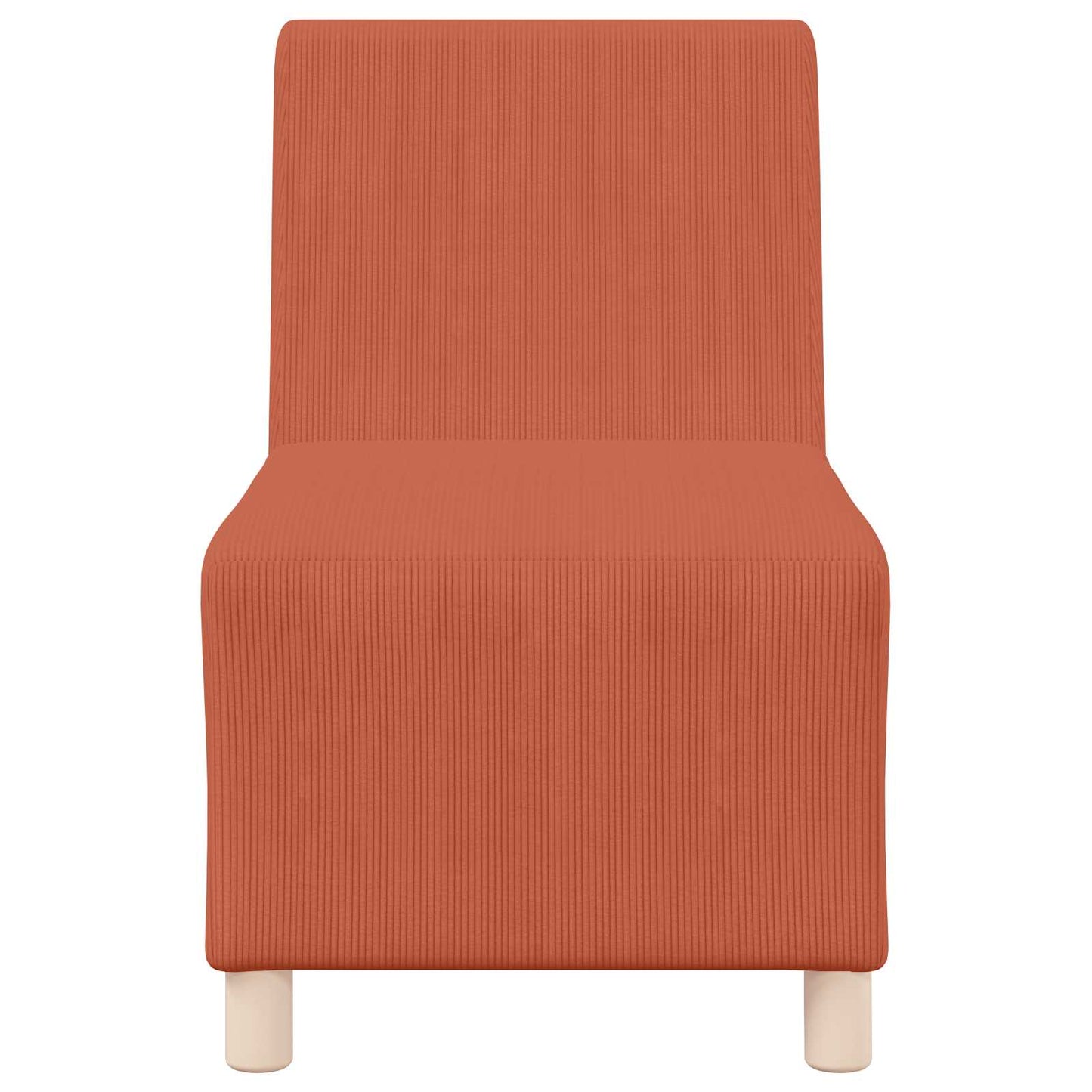 Modulaire Bankeenheid Armlos Oranje 55 X 74 X 82 Cm Katoen Stof Roodoranje
