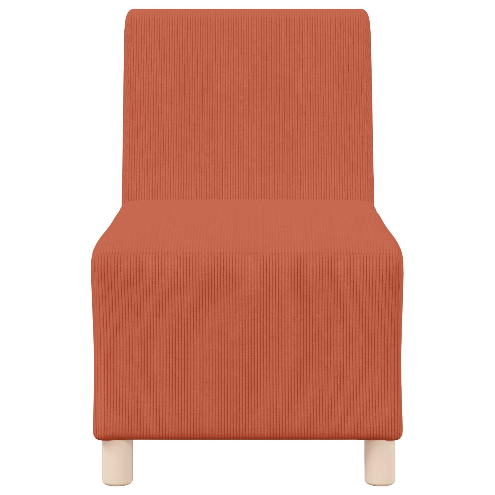 Modulaire Bankeenheid Armlos Oranje 55 X 74 X 82 Cm Katoen Stof Roodoranje
