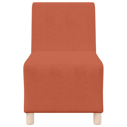 Modulaire Bankeenheid Armlos Oranje 55 X 74 X 82 Cm Katoen Stof Roodoranje