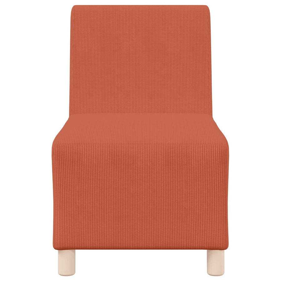 Modulaire Bankeenheid Armlos Oranje 55 X 74 X 82 Cm Katoen Stof Roodoranje