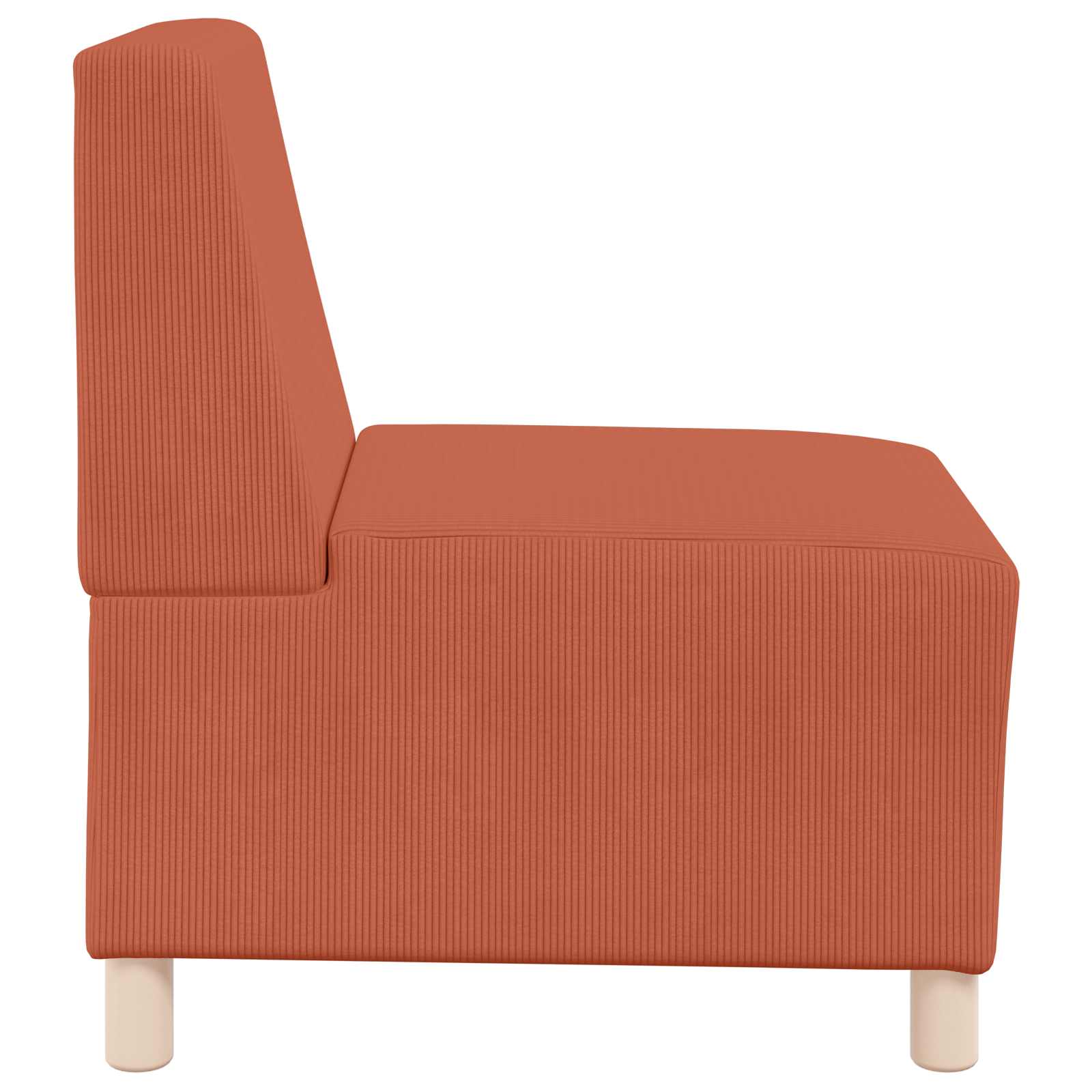 Modulaire Bankeenheid Armlos Oranje 55 X 74 X 82 Cm Katoen Stof Roodoranje