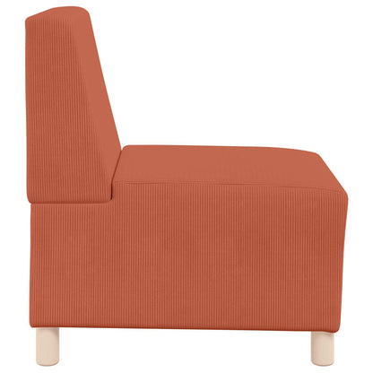 Modulaire Bankeenheid Armlos Oranje 55 X 74 X 82 Cm Katoen Stof Roodoranje