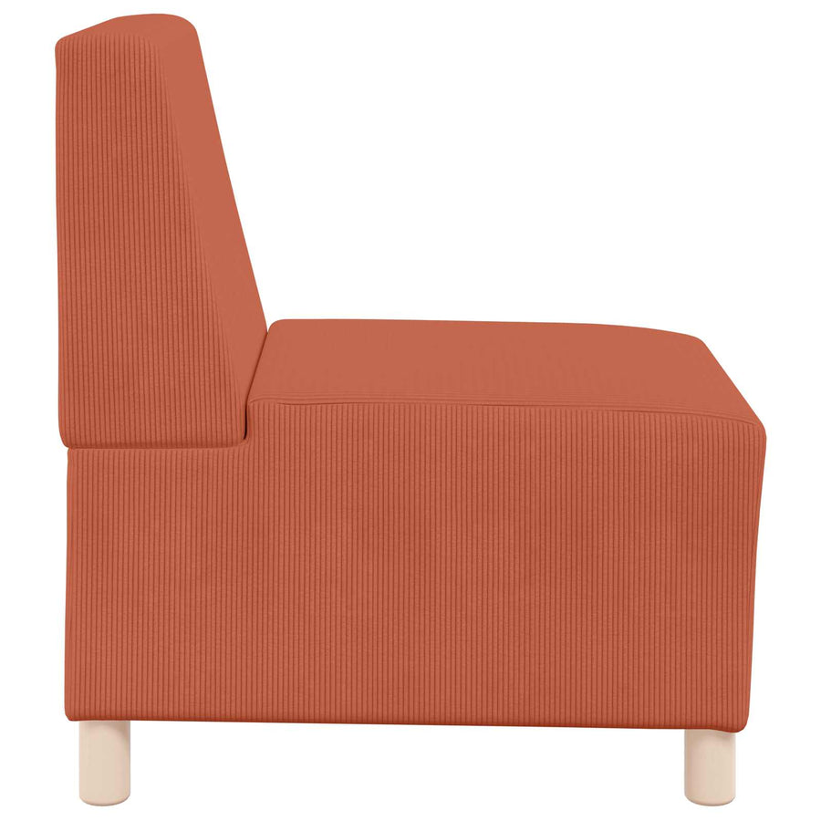 Modulaire Bankeenheid Armlos Oranje 55 X 74 X 82 Cm Katoen Stof Roodoranje