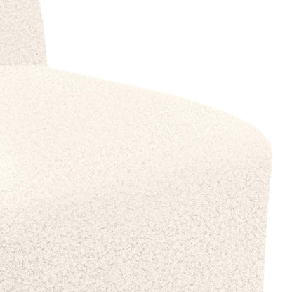 Fauteuil 55 cm gekrulde wolachtige stof crèmekleurig