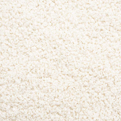 Fauteuil 55 cm gekrulde wolachtige stof crèmekleurig