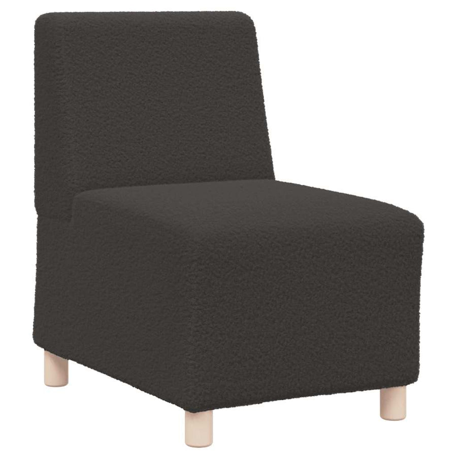 Fauteuil 55 cm gekrulde wolachtige stof donkergrijs