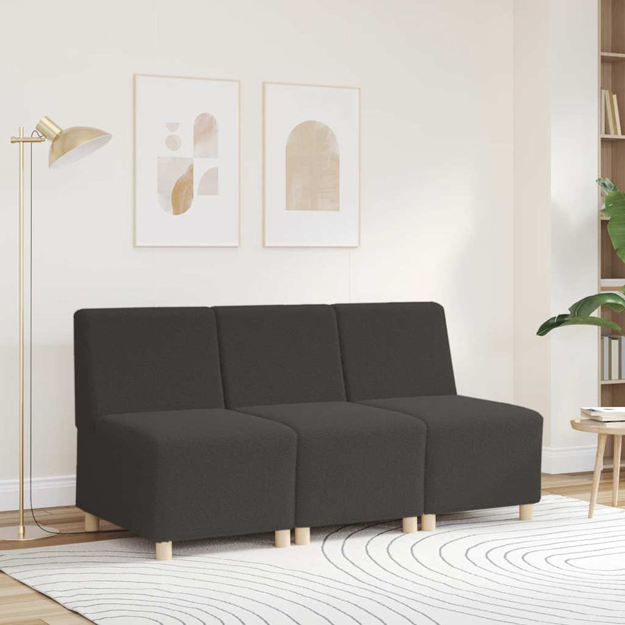Fauteuil 55 cm gekrulde wolachtige stof donkergrijs
