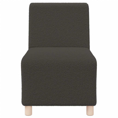 Fauteuil 55 cm gekrulde wolachtige stof donkergrijs