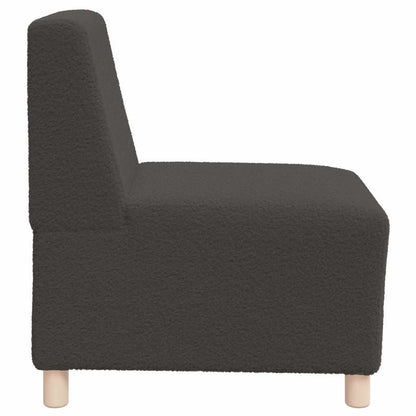 Fauteuil 55 cm gekrulde wolachtige stof donkergrijs