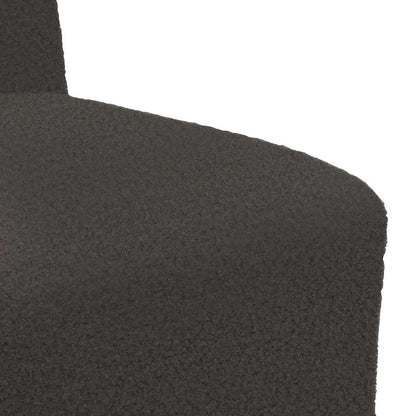 Fauteuil 55 cm gekrulde wolachtige stof donkergrijs