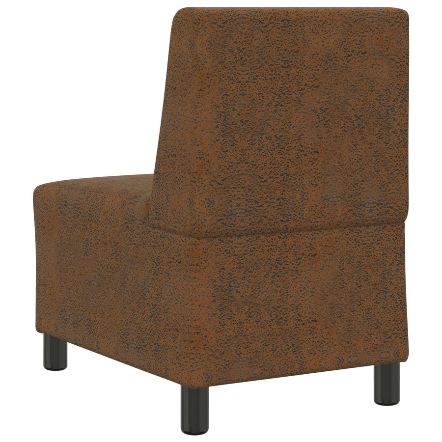 | Sofa Stoel | Met Kussen 55 X 74 X 82 Cm Faux Suede Leer Bruin