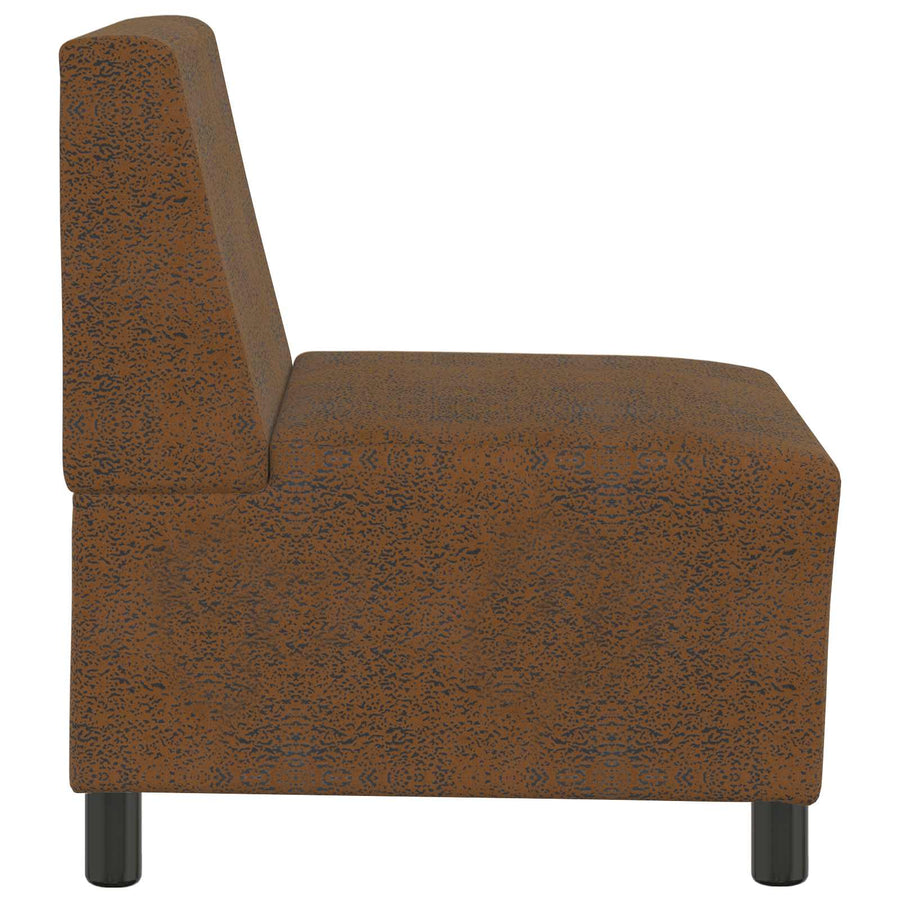 | Sofa Stoel | Met Kussen 55 X 74 X 82 Cm Faux Suede Leer Bruin