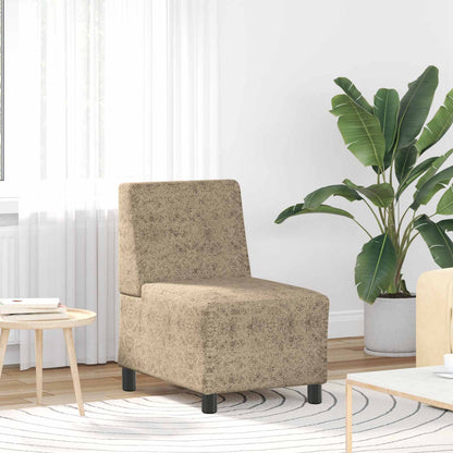 | Sofa Stoel | 55 X 74 X 82 Cm Faux Suede Leer Lichtgrijs