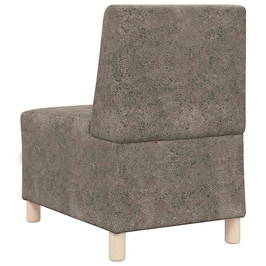 Modulaire bank zonder armleuningen donkergrijs 55 cm imitatiesuède