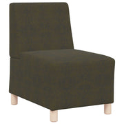 Fauteuil legergroen faux suede 55x74x82 cm met kussen