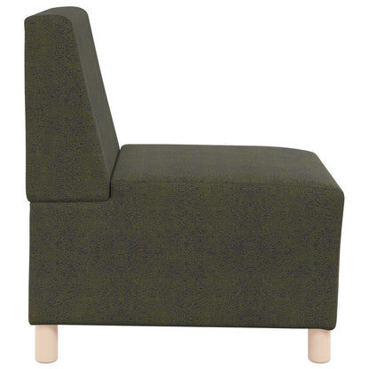 | Sofa Stoel | Met Kussen Groen 55 X 74 X 82 Cm Faux Suede Leer Legergroen