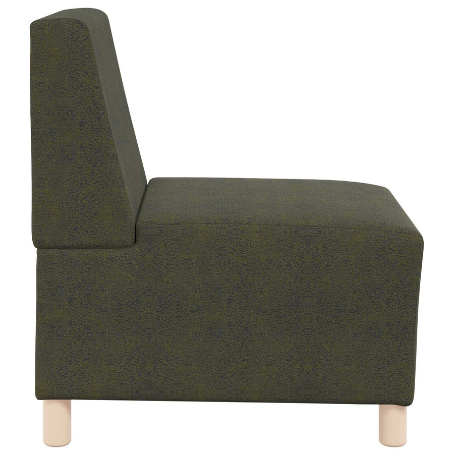| Sofa Stoel | Met Kussen Groen 55 X 74 X 82 Cm Faux Suede Leer Legergroen