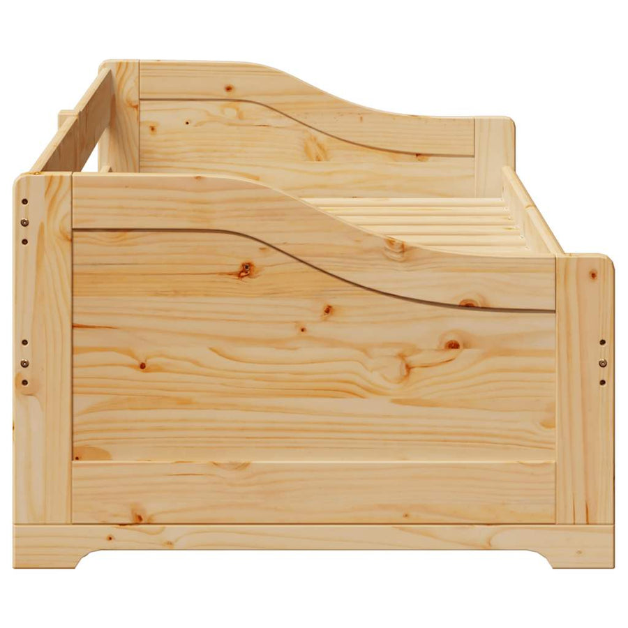 Slaapbank Met Onderschuifbed Zonder Matras Irun 90X200 Cm Bruin