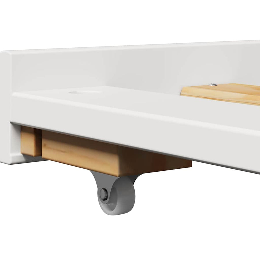 Slaapbank Met Onderschuifbed Zonder Matras Irun 90X200 Cm Wit