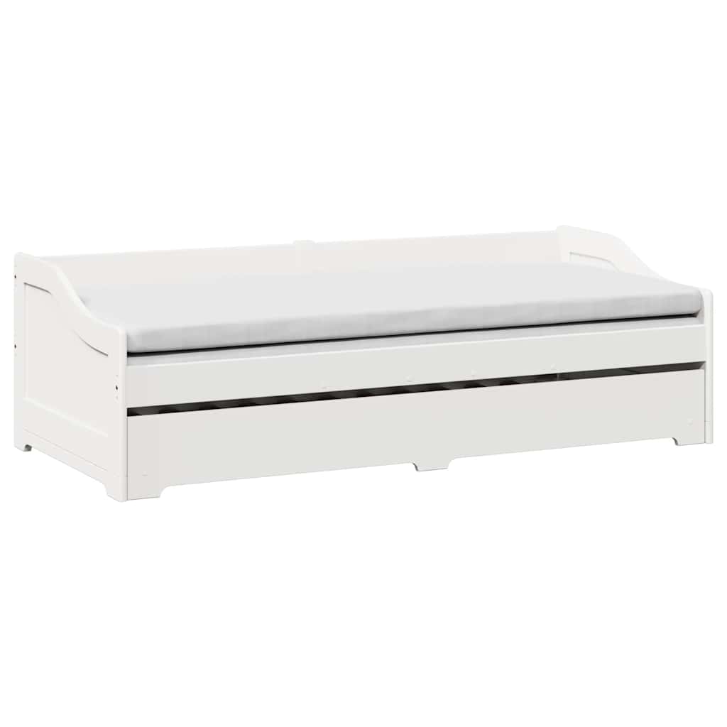 Slaapbank Met Onderschuifbed Zonder Matras Irun 90X200 Cm Wit
