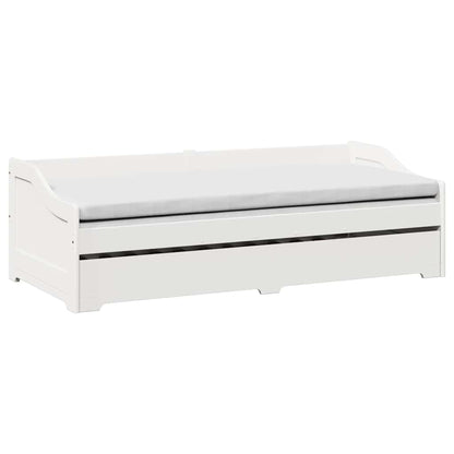 Slaapbank Met Onderschuifbed Zonder Matras Irun 90X200 Cm Wit