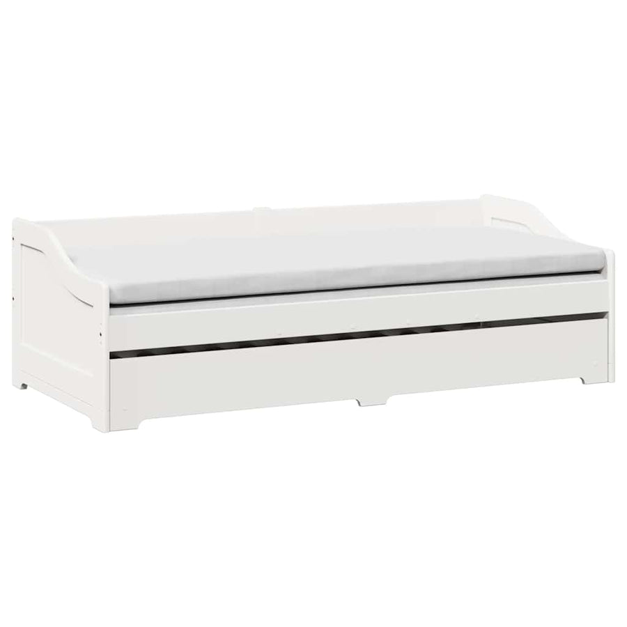 Slaapbank Met Onderschuifbed Zonder Matras Irun 90X200 Cm Wit