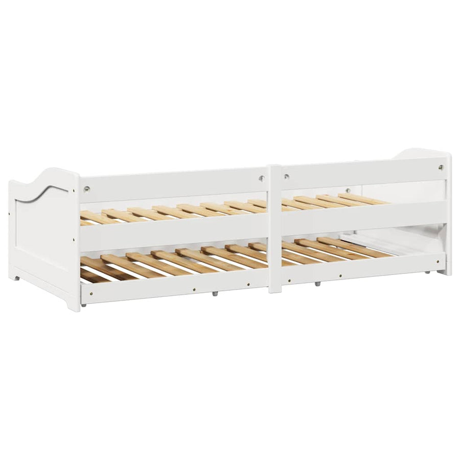 Slaapbank Met Onderschuifbed Zonder Matras Irun 90X200 Cm Wit