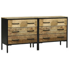 Dressoir 70x35x70 cm massief mangohout bruin