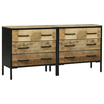 Dressoirs 70 x 35 x 70 cm Bruin Massief ruw mangohout