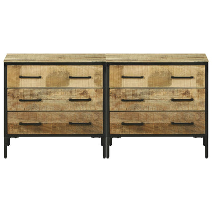 Dressoirs 70 x 35 x 70 cm Bruin Massief ruw mangohout