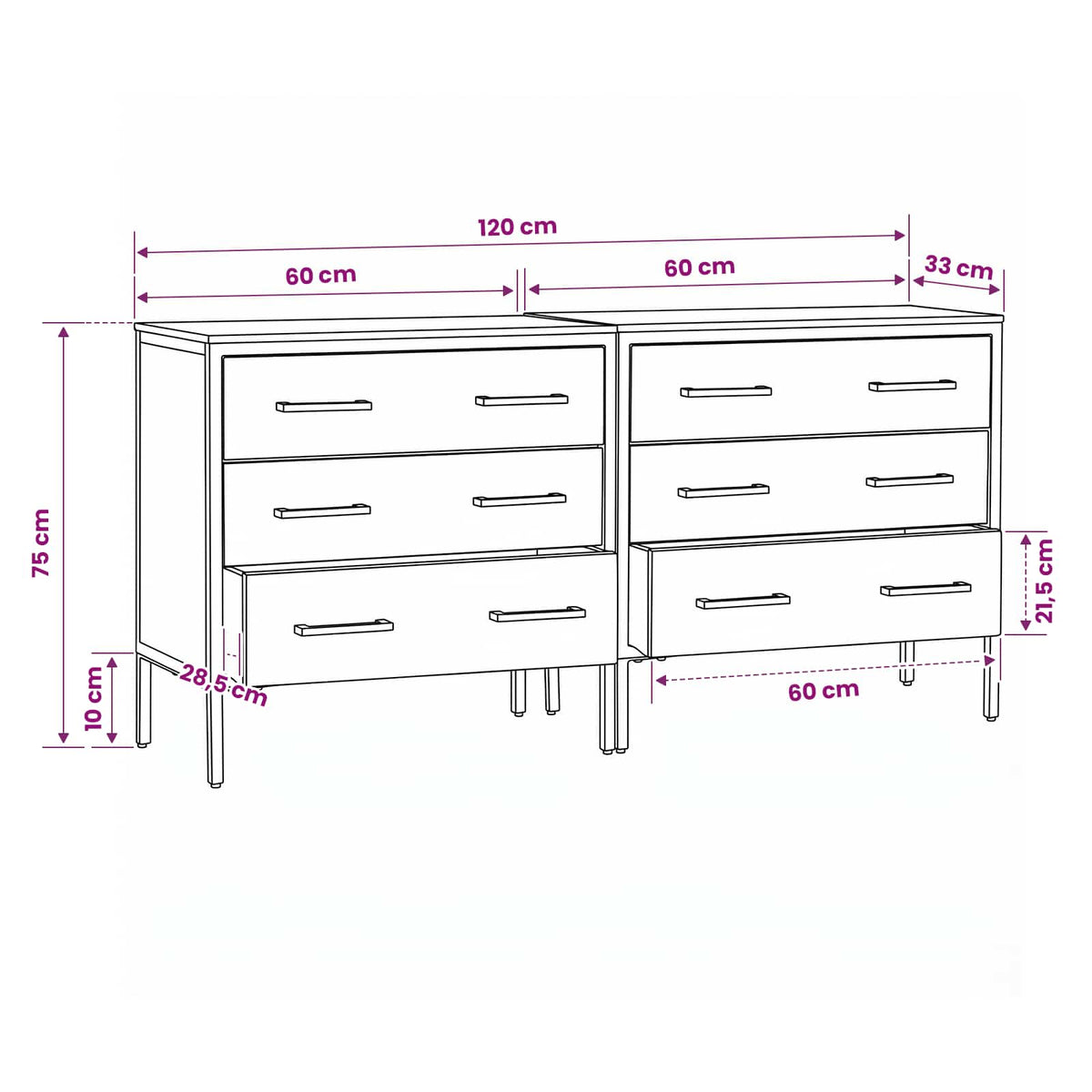 Dressoirs 70 x 35 x 70 cm Bruin Massief ruw mangohout