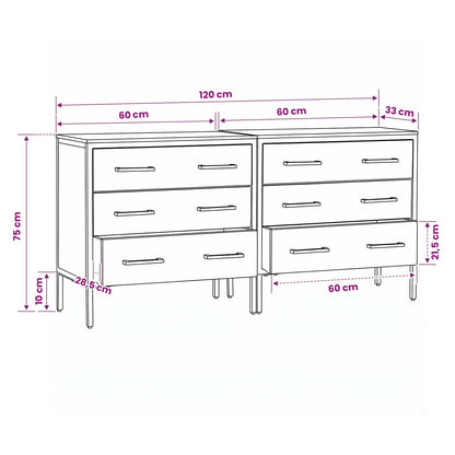 Dressoirs 70 x 35 x 70 cm Bruin Massief ruw mangohout