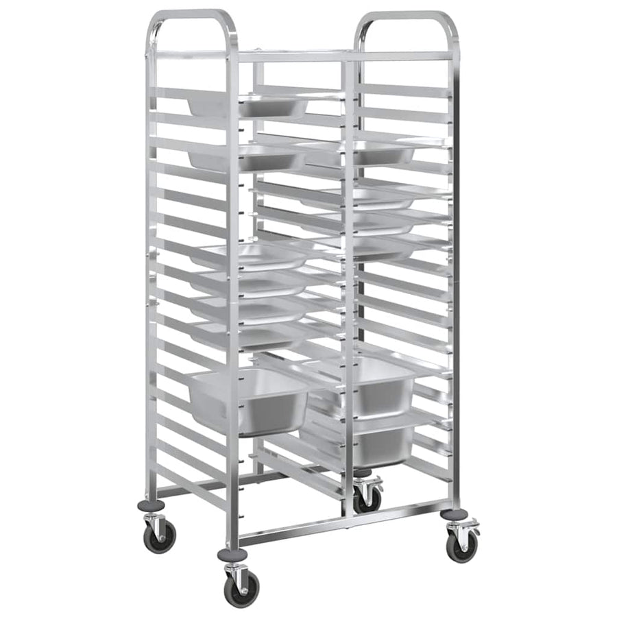 Dienbladenwagen met 32 GN-bakken 75x55x162,5 cm roestvrij staal
