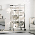 Dienbladenwagen 32 GN-bakken 75x55x162,5 cm roestvrij staal