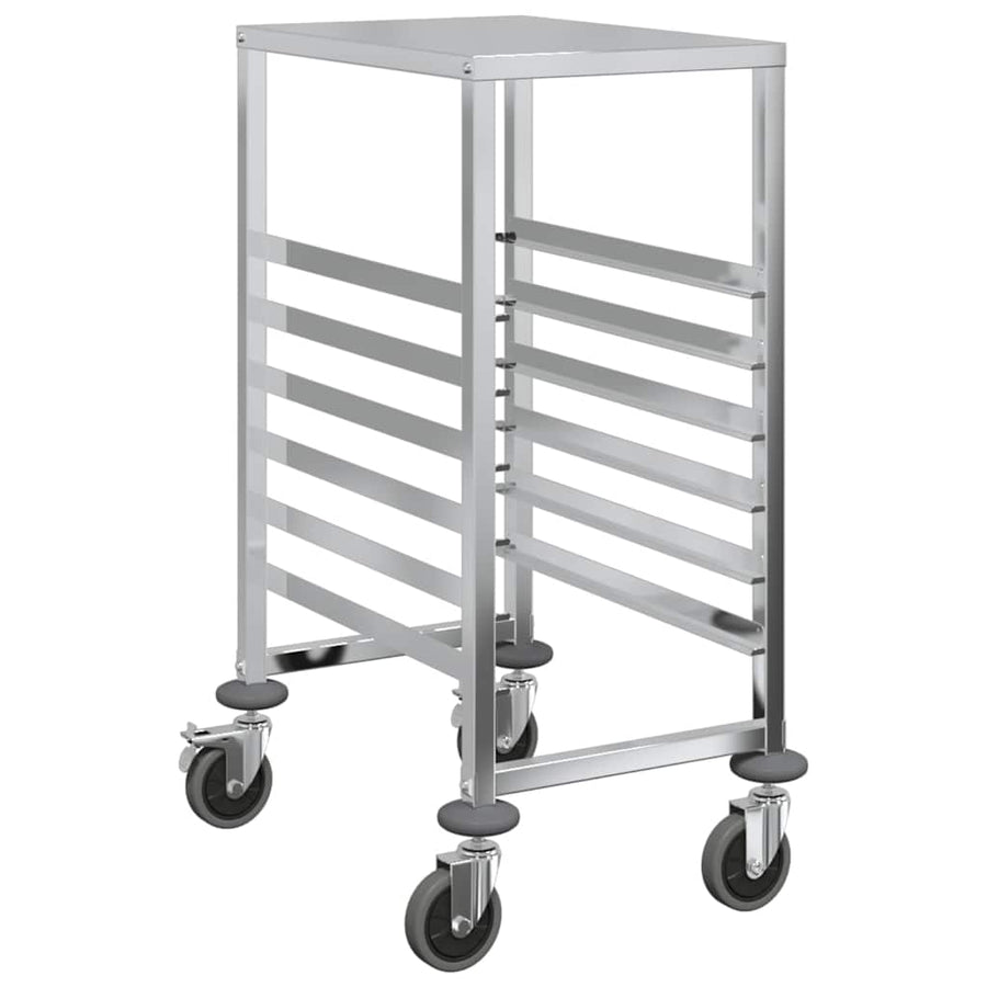 Dienbladenwagen met 6 GN-bakken 39x55x87 cm roestvrij staal