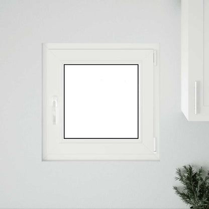 Kelderraam "RISOR" 50x50 cm draai-kiep DIN rechts wit