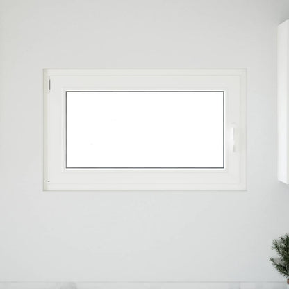 Kelderraam "RISOR" 100x60 cm draai-kiep DIN links wit