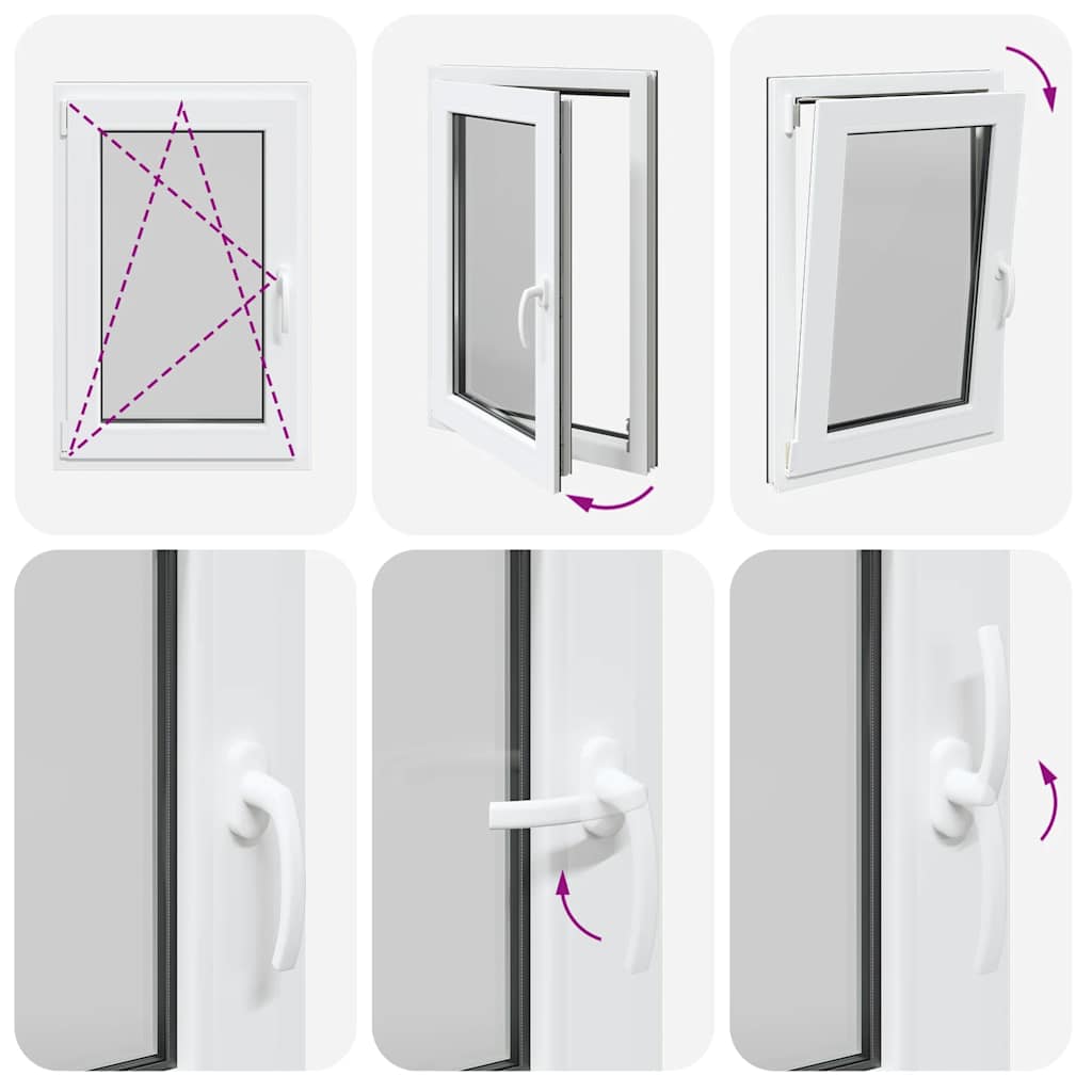 Kelderraam "RISOR" 60x80 cm draai-kiep DIN links antraciet