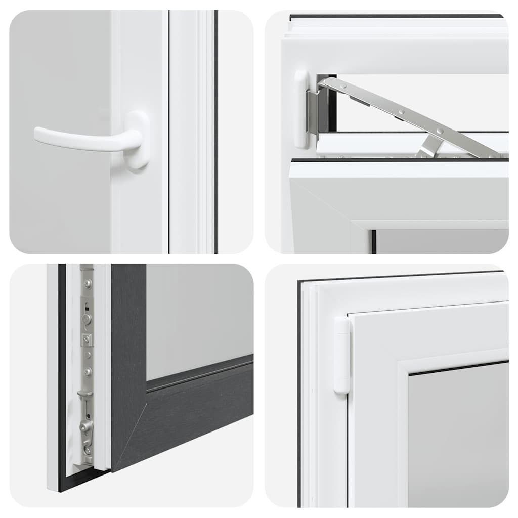 Kelderraam "RISOR" 60x80 cm draai-kiep DIN links antraciet