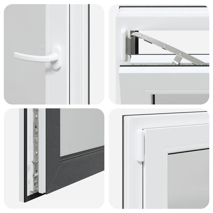 Kelderraam "RISOR" 60x80 cm draai-kiep DIN links antraciet