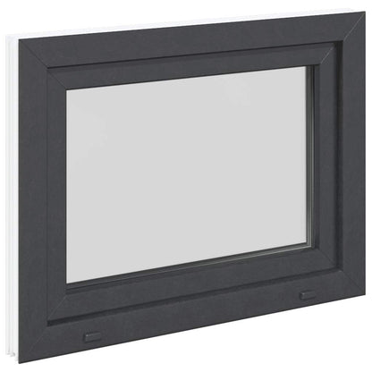 Kelderraam "RISOR" 80x50 cm draai-kiep DIN links antraciet
