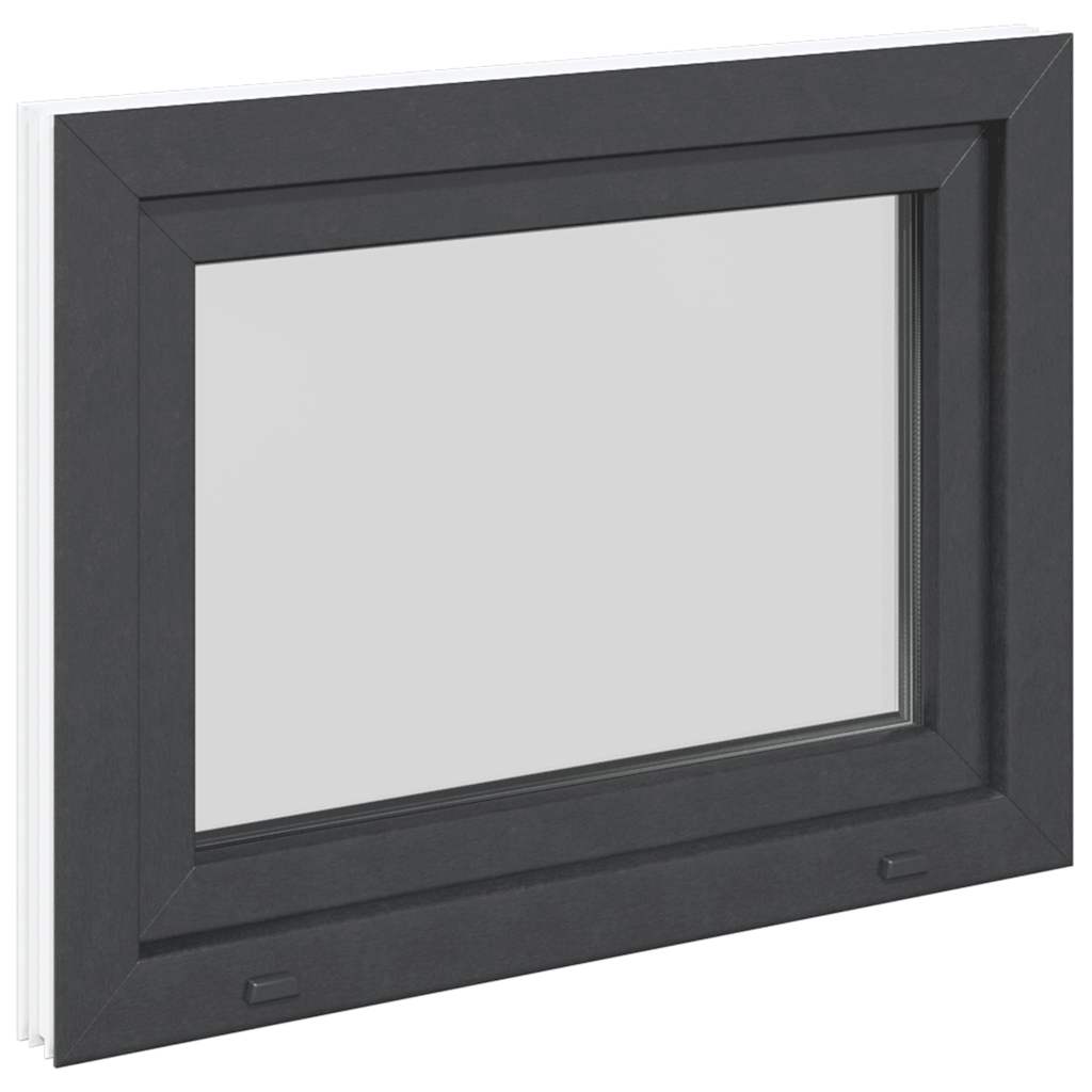 Kelderraam "RISOR" 80x60 cm draai-kiep DIN links antraciet