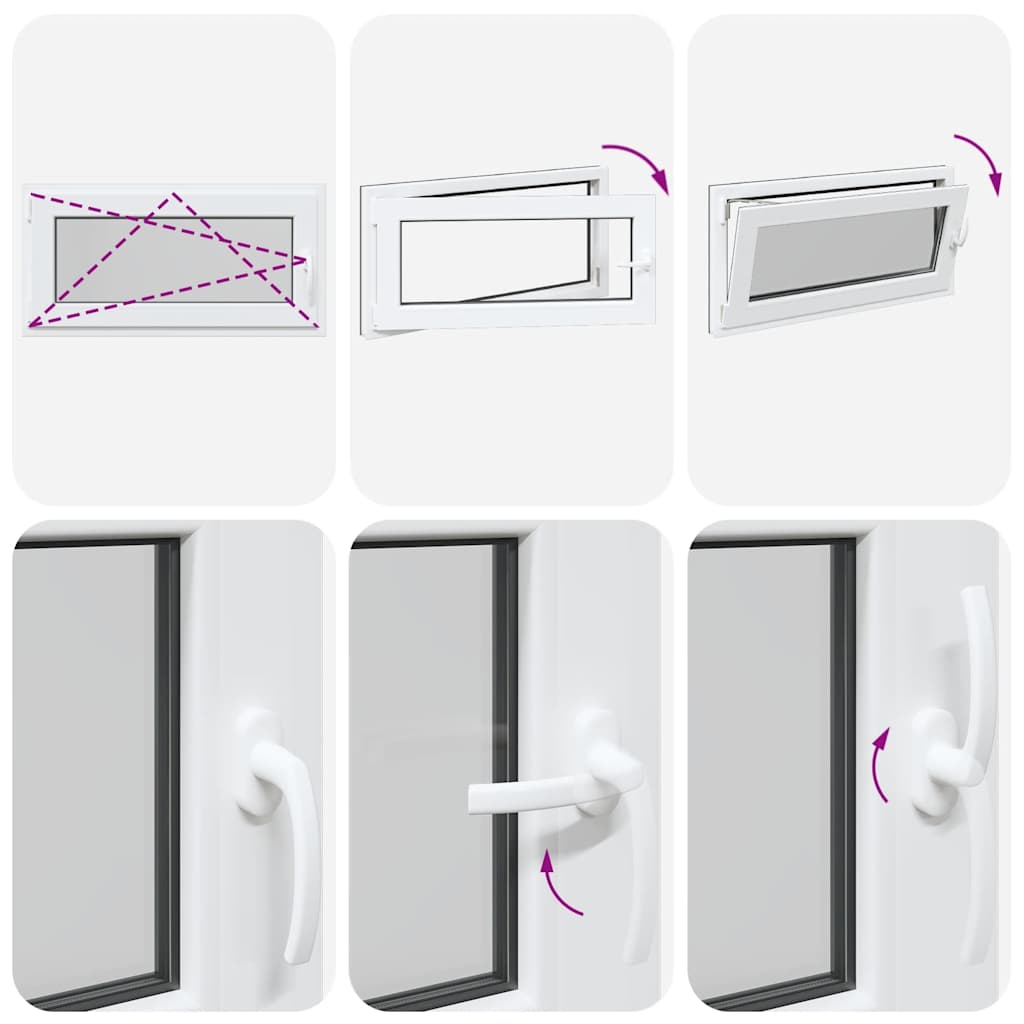 Kelderraam "RISOR" 100x50 cm draai-kiep DIN links antraciet