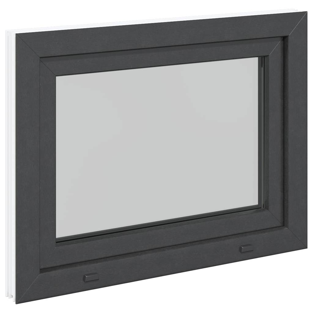 Kelderraam "RISOR" 80x50 cm draai-kiep DIN links antraciet