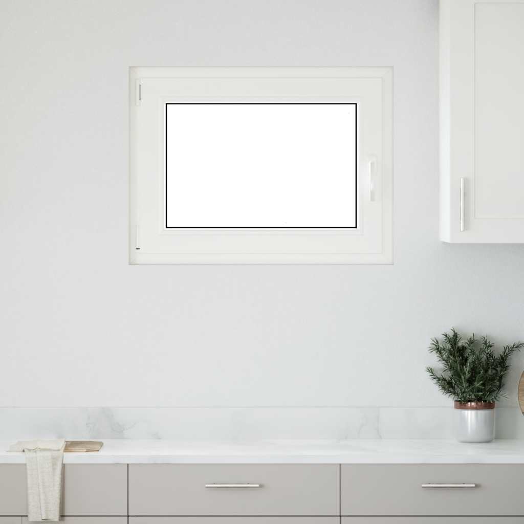 Kelderraam "RISOR" 80x50 cm draai-kiep DIN links antraciet