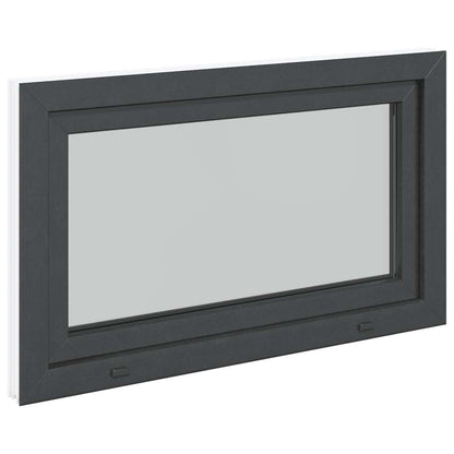 Kelderraam "RISOR" 100x50 cm draai-kiep DIN links antraciet