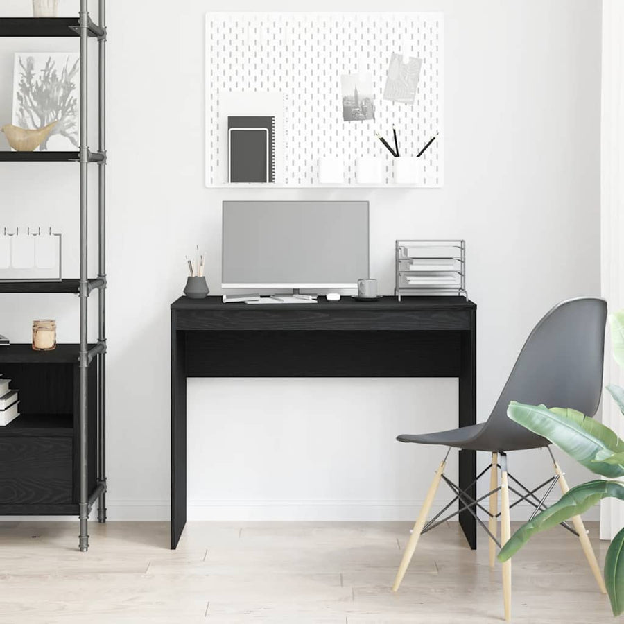 Bureau 90x40x72 cm spaanplaat zwart eikenkleurig