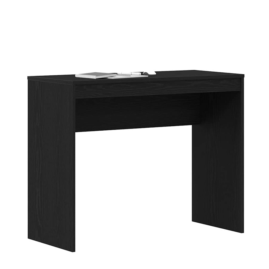 Bureau 90x40x72 cm spaanplaat zwart eikenkleurig