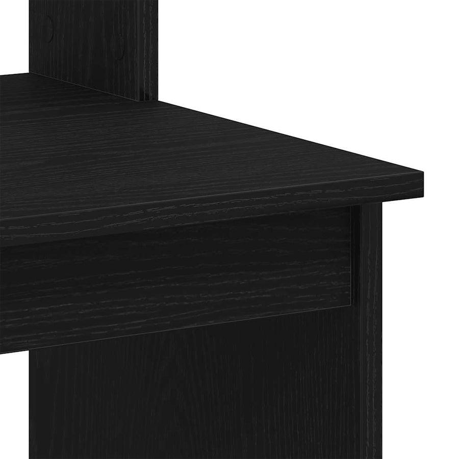 Bureau met schappen 102x45x148 cm bewerkt hout zwart eikenkleur